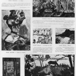 Nombres de artistas y sus cuadros que se presentaron en la exposición del Salón de Otoño de 1905, señalados como «Las Fieras». La publicación es de L'Ilustration, número 3271, del 4 de noviembre de 1905.