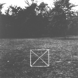 Jan Dibbets, Corrección de perspectiva. Cuadrado con dos diagonales, 1968